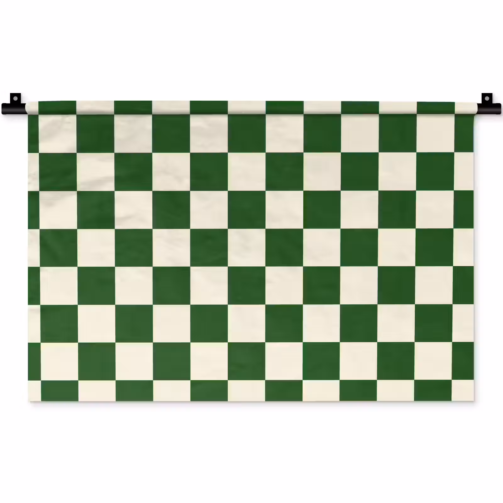 Wandkleed - Schaakbord - Patroon - Groen — 1