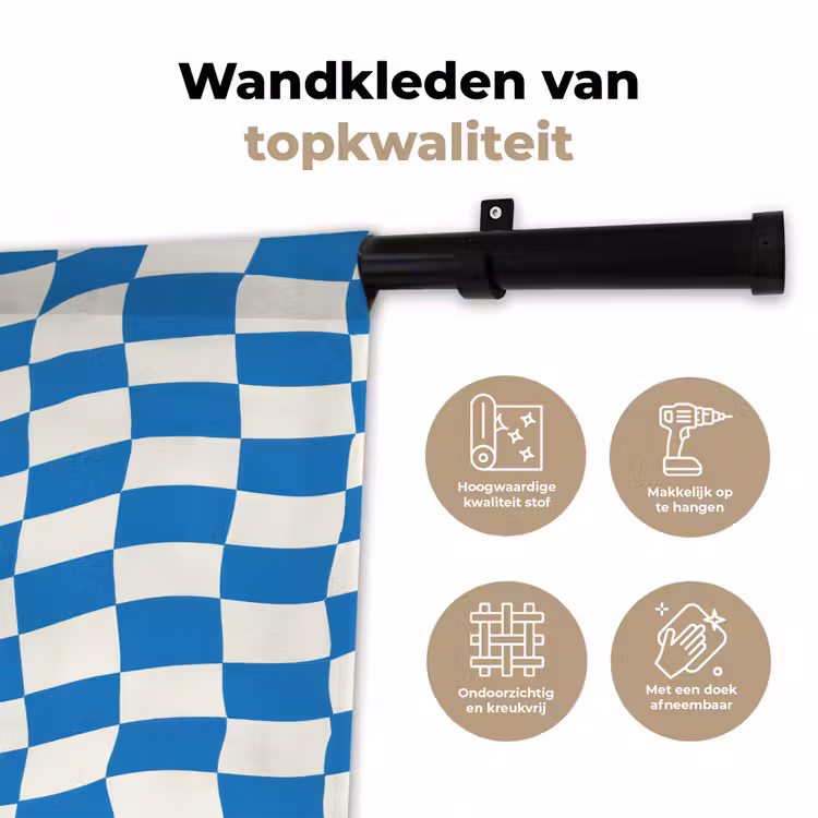 Wandkleed - Golvend - Patroon - Blauw — 3