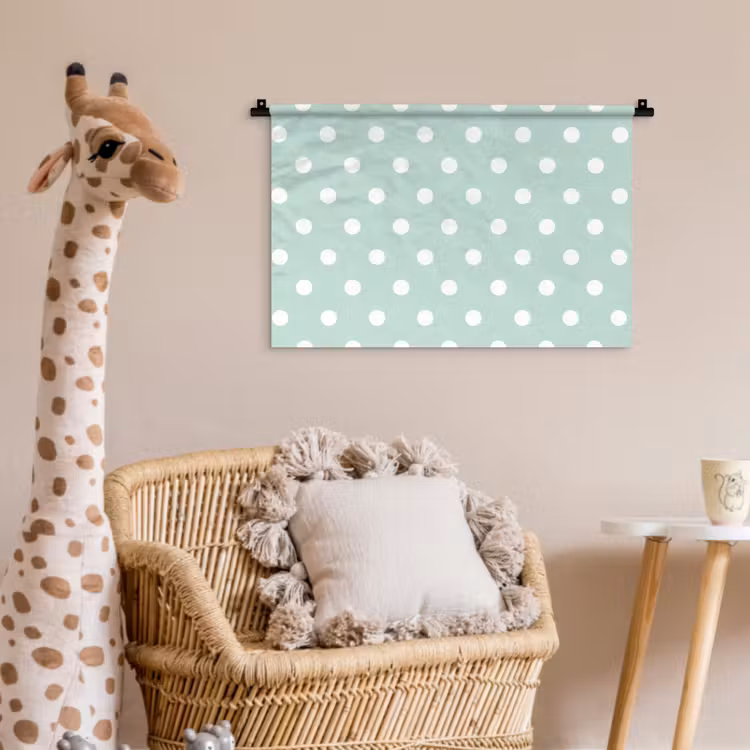 Wandkleed - Klassiek - Polka - Groen — 5