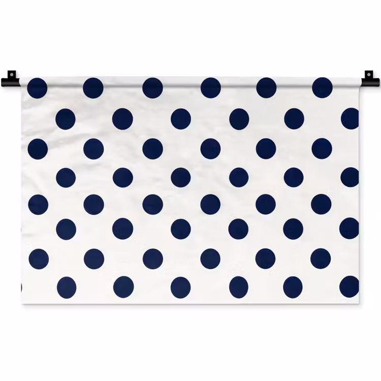 Wandkleed - Klassiek - Stippen - Blauw — 1