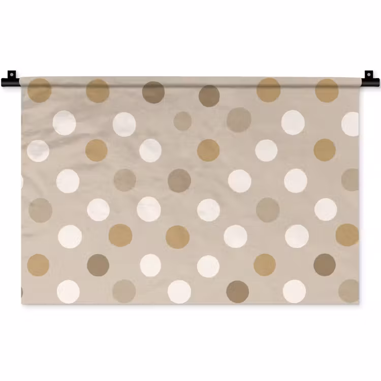 Wandkleed - Polka - Dots - Beige — 1