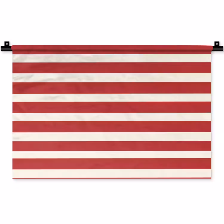Wandkleed - Strepen - Patroon - Rood — 1