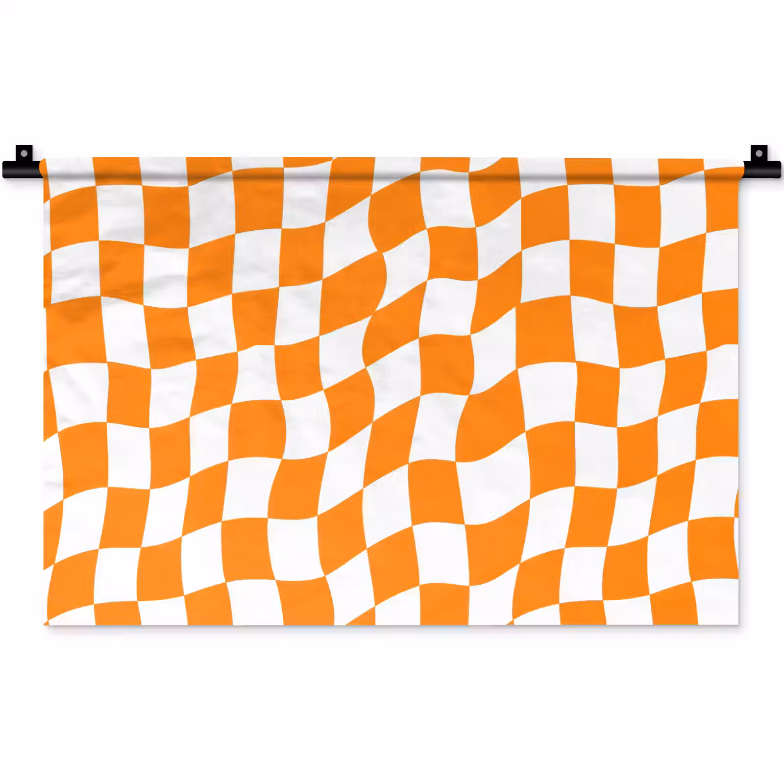 Wandkleed - Golvend - Patroon - Oranje — 1
