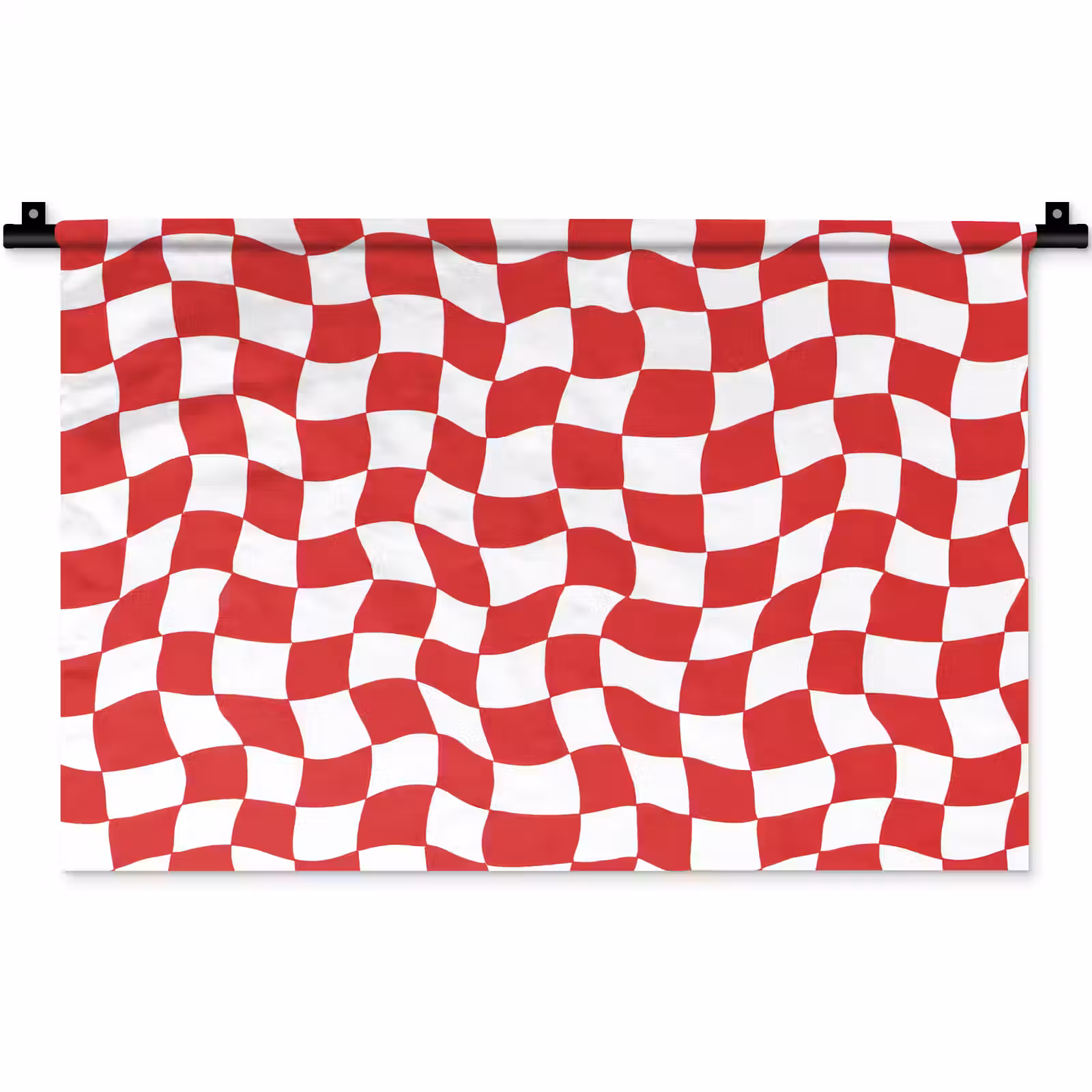 Wandkleed - Golvend - Patroon - Rood — 1