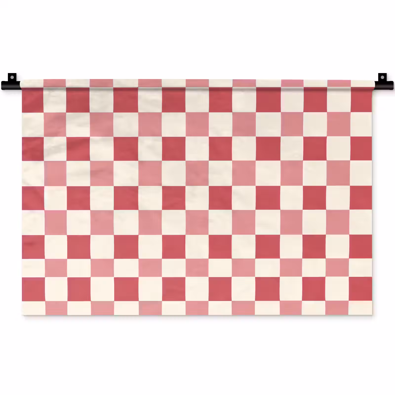 Wandkleed - Patroon - Schaak - Roze — 1