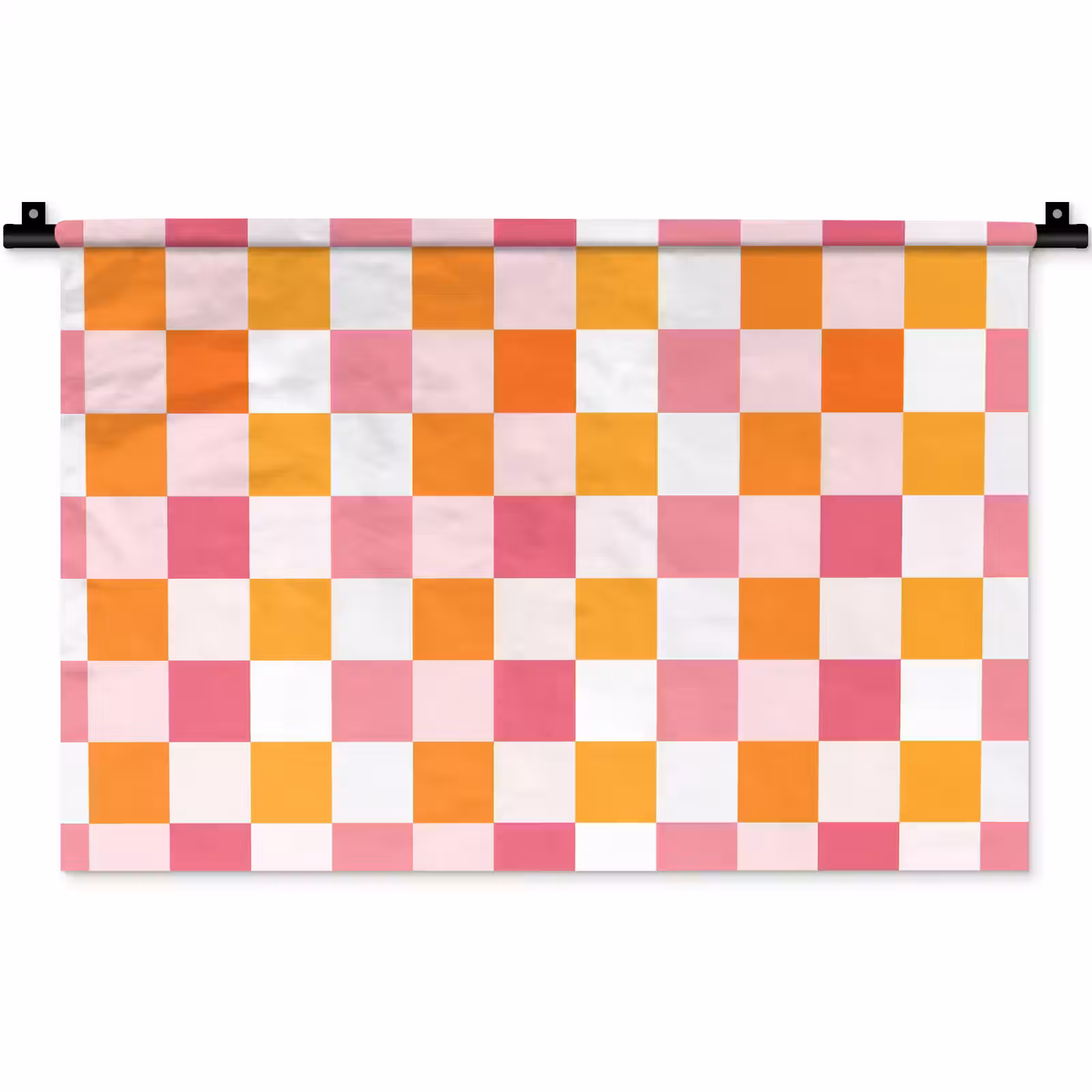 Wandkleed - Patroon - Vierkant - Roze — 1