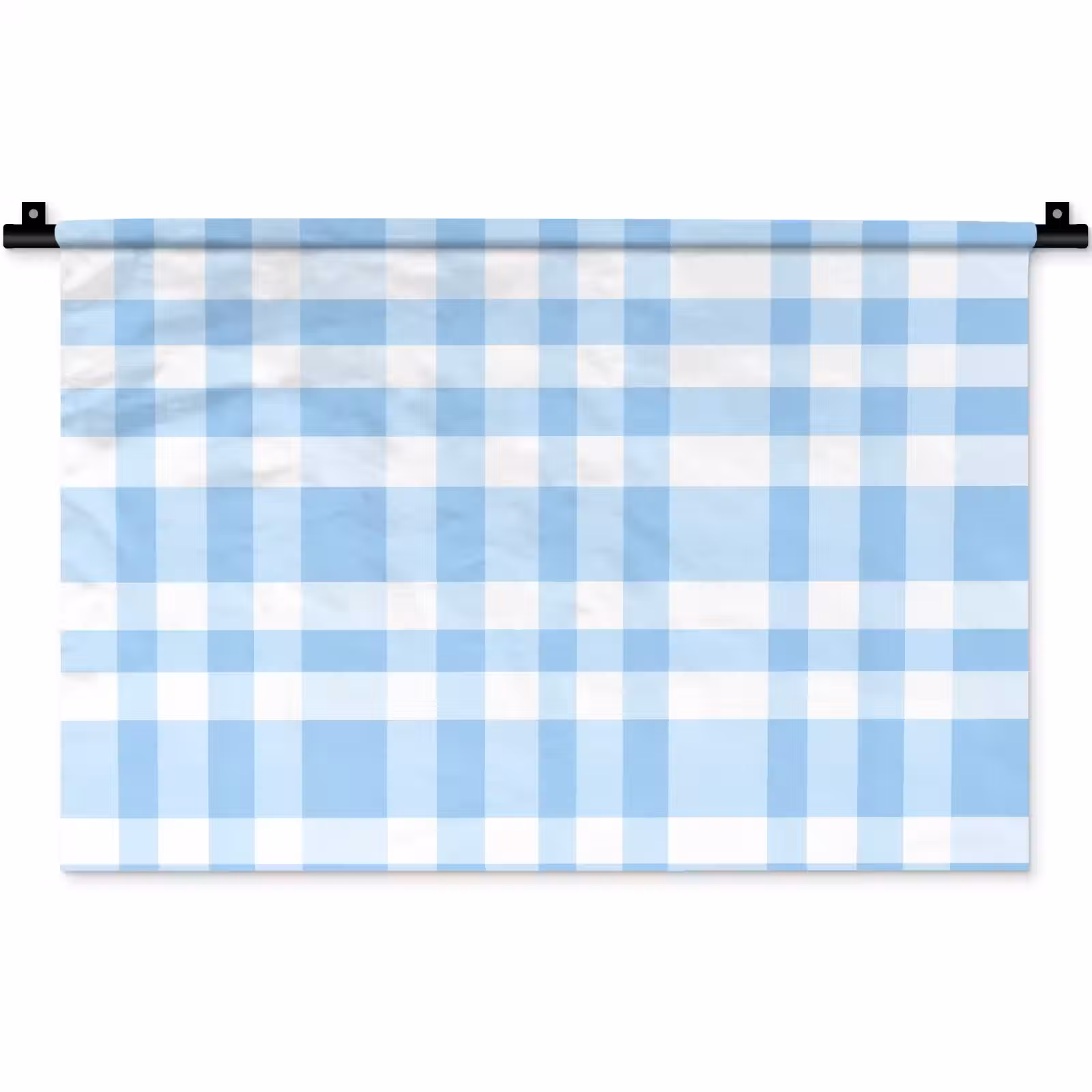 Wandkleed - Ruit - Patroon - Blauw — 1