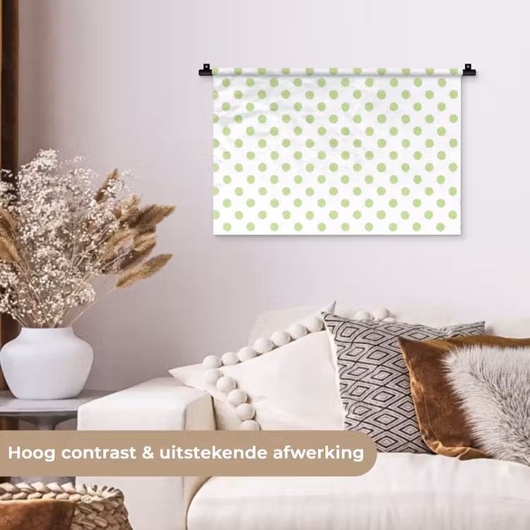 Wandkleed - Dots - Klassiek - Groen — 4