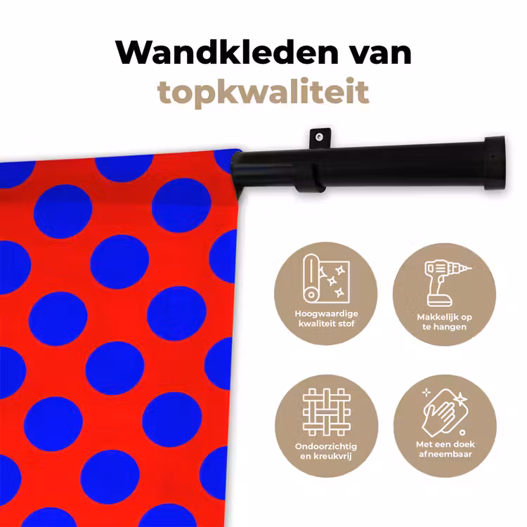 Wandkleed - Dots - Klassiek - Rood — 3