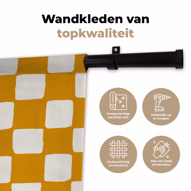 Wandkleed - Grafisch - Patroon - Oker — 3