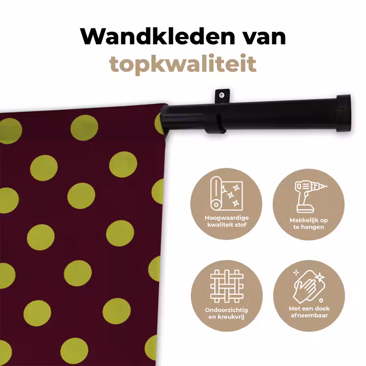 Wandkleed - Klassiek - Stippen - Groen — 3
