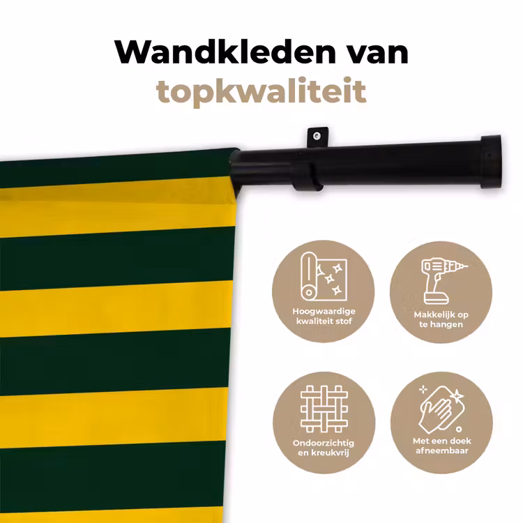 Wandkleed - Klassiek - Strepen - Groen — 3