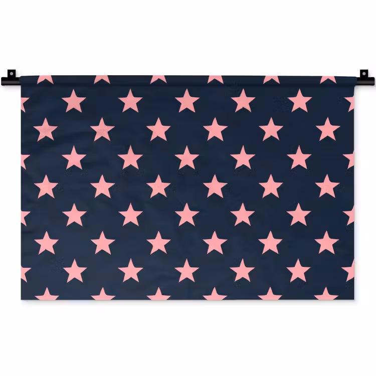Wandkleed - Patroon - Sterren - Roze — 1