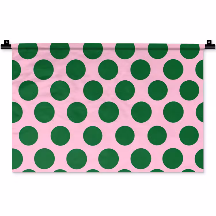 Wandkleed - Polkadots - Patroon - Groen — 1