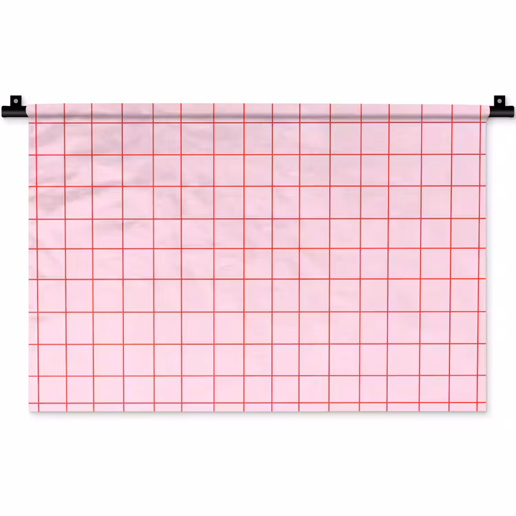 Wandkleed - Raster - Patroon - Roze — 1