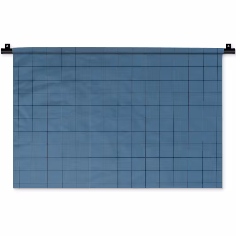 Wandkleed - Ruiten - Geometrisch - Blauw — 1