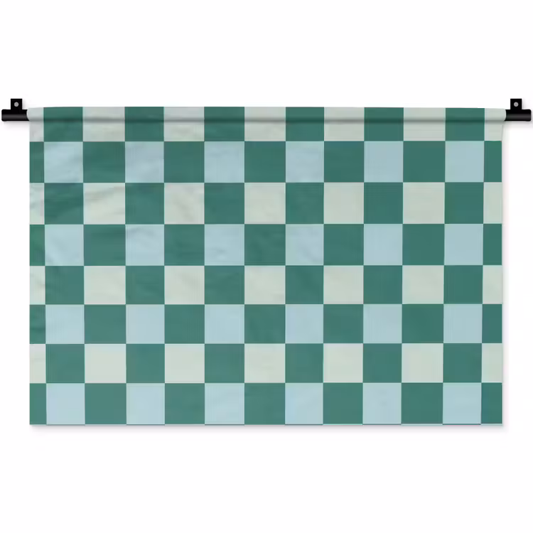 Wandkleed - Schaak - Klassiek - Groen — 1
