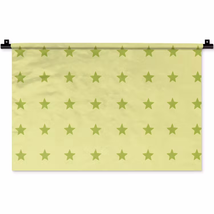 Wandkleed - Sterren - Patroon - Groen — 1