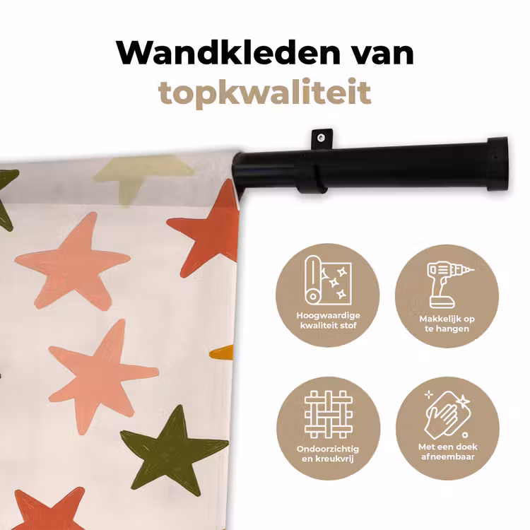 Wandkleed - Sterren - Patroon - Kleurrijk — 3