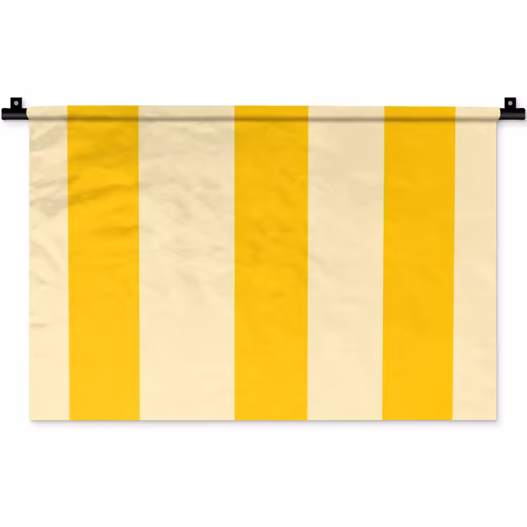 Wandkleed - Strepen - Klassiek - Geel — 1