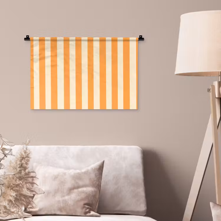 Wandkleed - Strepen - Patroon - Oranje — 2