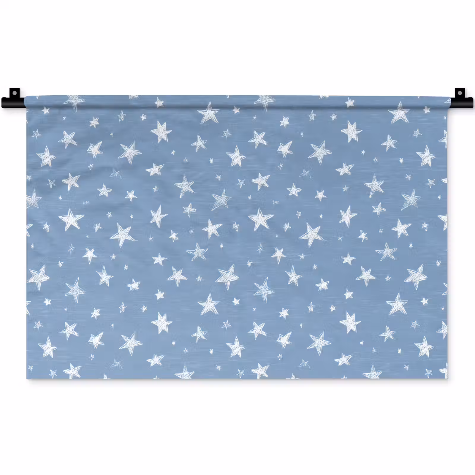 Wandkleed - Sterretjes - Patroon - Blauw — 1