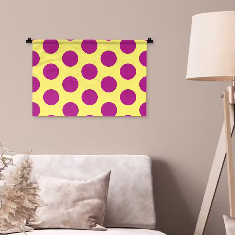 Wandkleed - Dots - Klassiek - Geel — 2