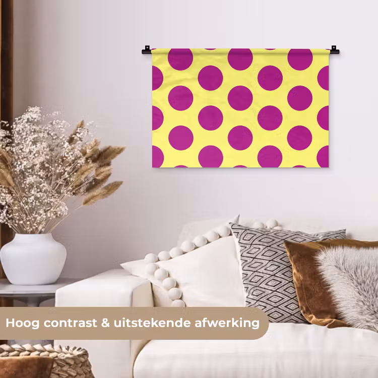 Wandkleed - Dots - Klassiek - Geel — 4