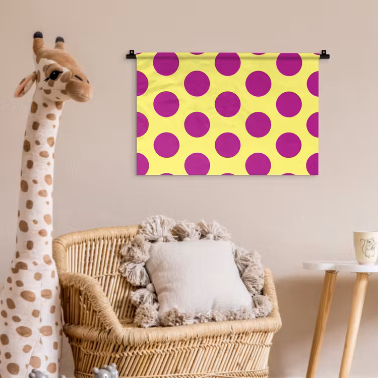 Wandkleed - Dots - Klassiek - Geel — 5