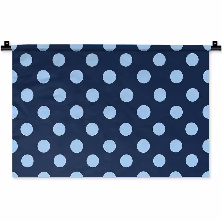 Wandkleed - Klassiek - Dots - Blauw — 1