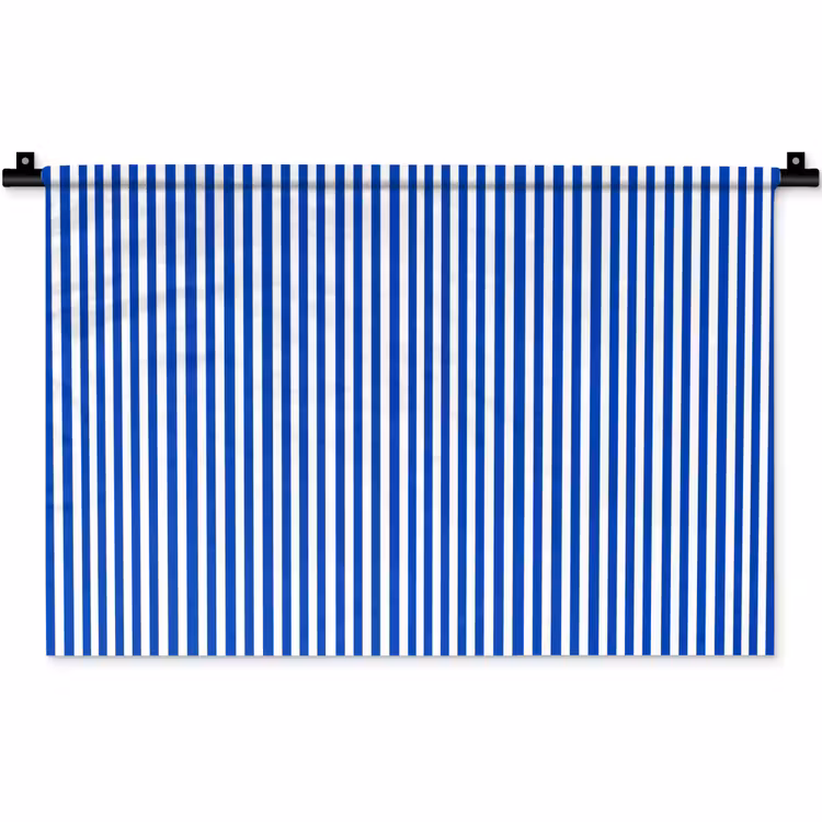 Wandkleed - Klassiek - Strepen - Blauw — 1