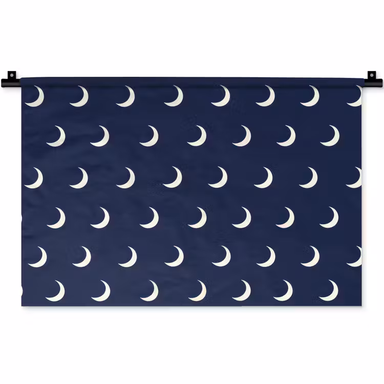 Wandkleed - Patroon - Manen - Blauw — 1
