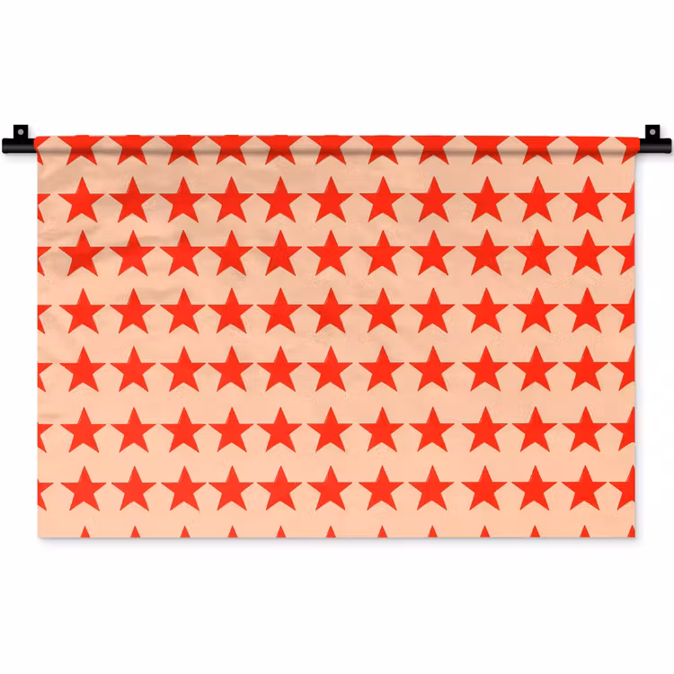 Wandkleed - Patroon - Sterren - Rood — 1