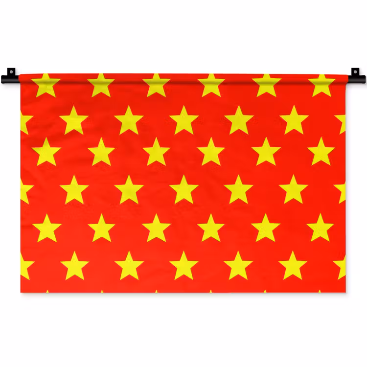 Wandkleed - Ster - Patroon - Geel — 1