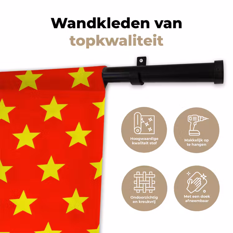 Wandkleed - Ster - Patroon - Geel — 3