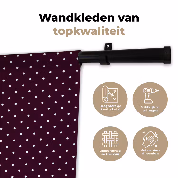 Wandkleed - Stippen - Modern - Paars — 3