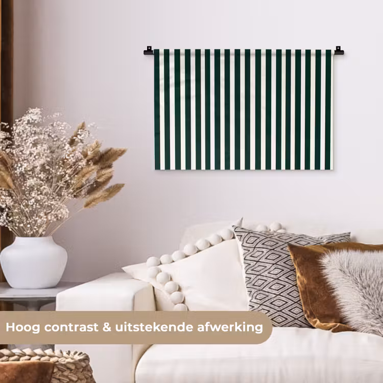 Wandkleed - Strepen - Klassiek - Groen — 4
