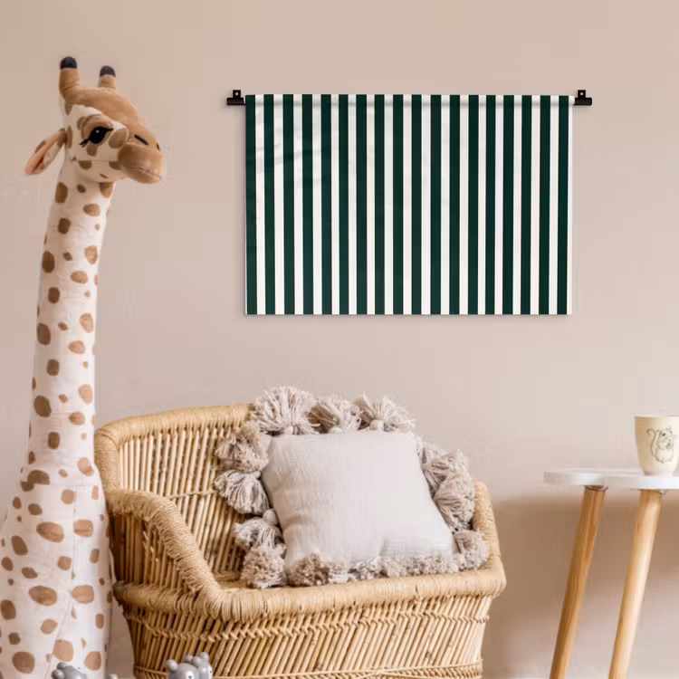 Wandkleed - Strepen - Klassiek - Groen — 5