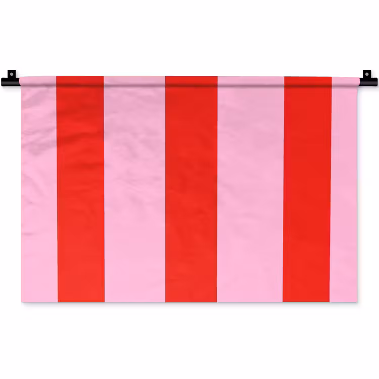Wandkleed - Strepen - Klassiek - Roze — 1