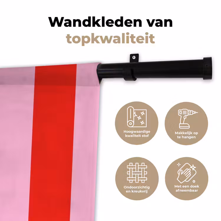 Wandkleed - Strepen - Klassiek - Roze — 3