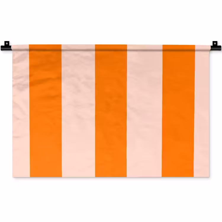 Wandkleed - Strepen - Modern - Oranje — 1