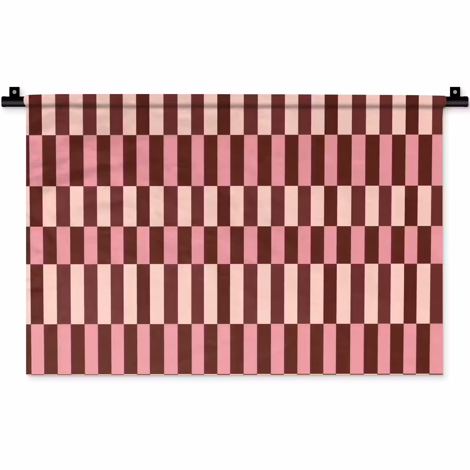 Wandkleed - Roze - Rood - Blokjes — 1