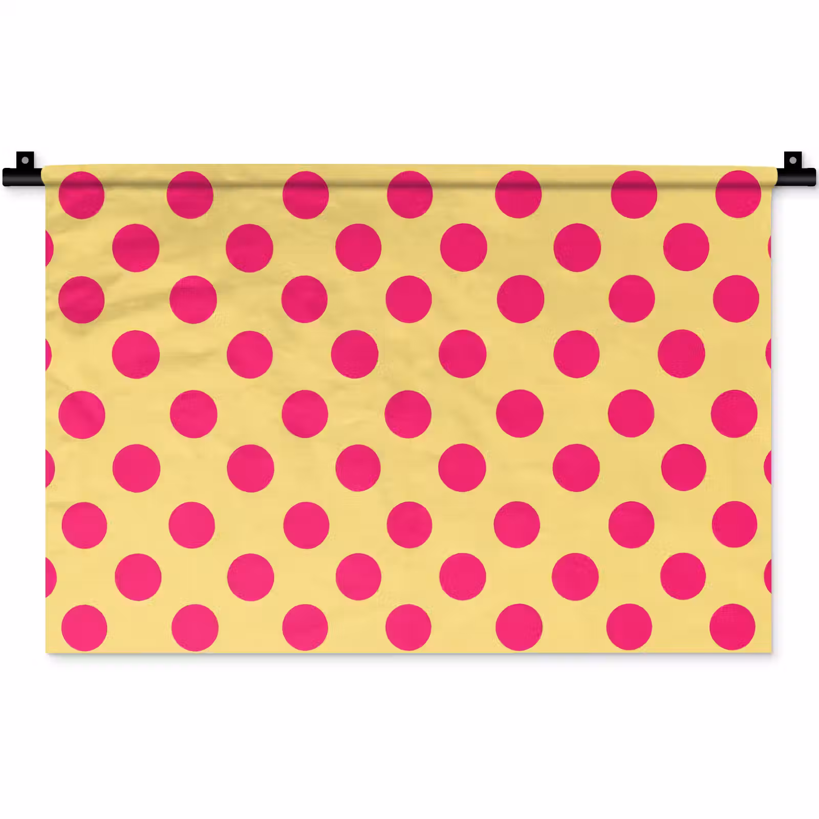 Wandkleed - Roze - Stippen - Geel — 1