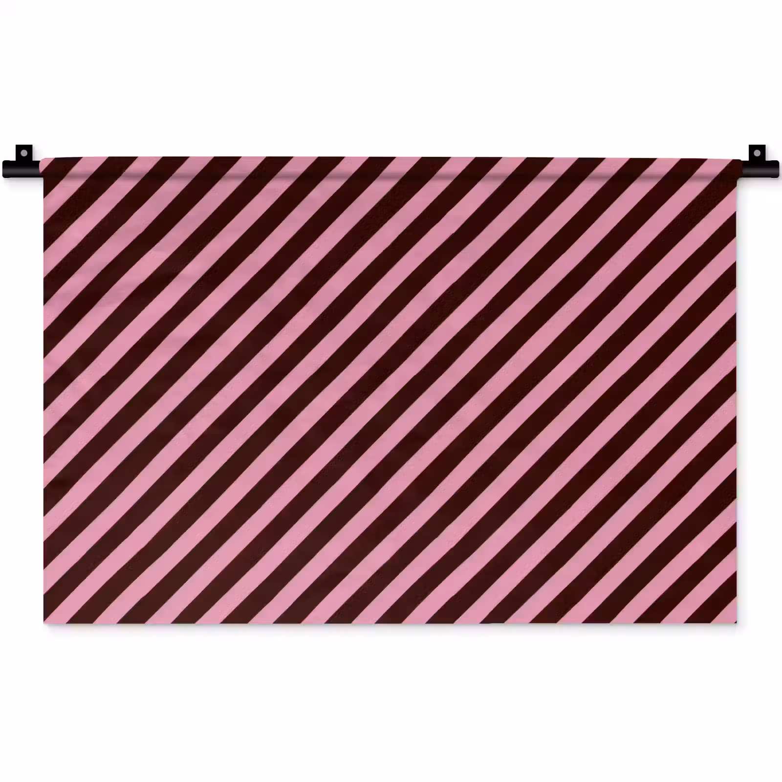 Wandkleed - Strepen - Roze - Bruin — 1
