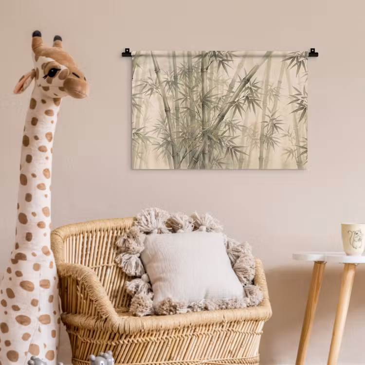 Wandkleed - Bamboe - Bladeren - Aziatisch - Groen - Natuur — 5