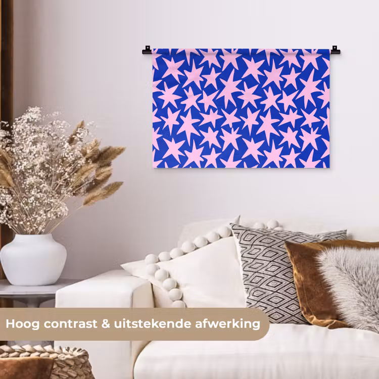 Wandkleed - Modern - Sterren - Blauw — 4