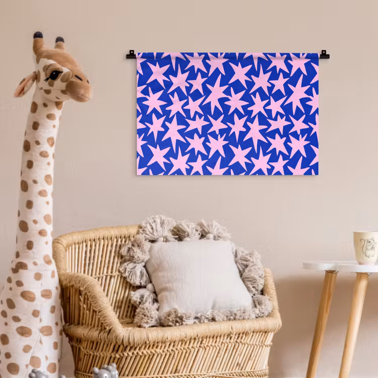 Wandkleed - Modern - Sterren - Blauw — 5
