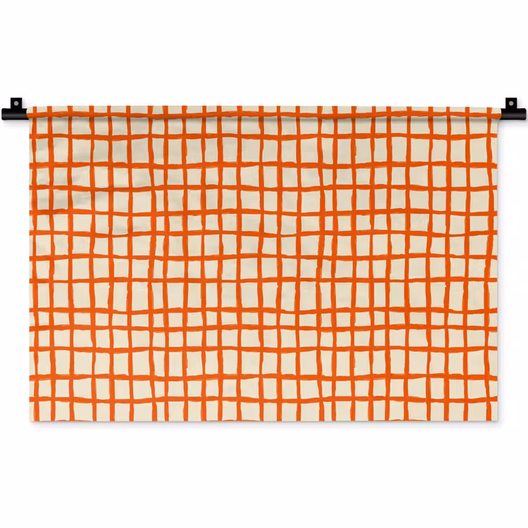 Wandkleed - Patroon - Lijnen - Oranje — 1