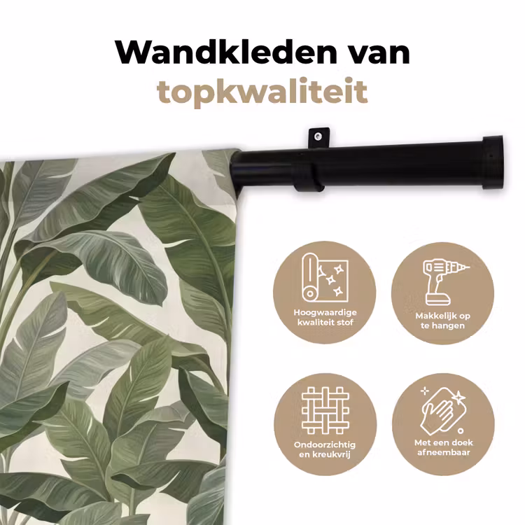 Wandkleed - Planten - Bladeren - Tropisch - Groen — 3