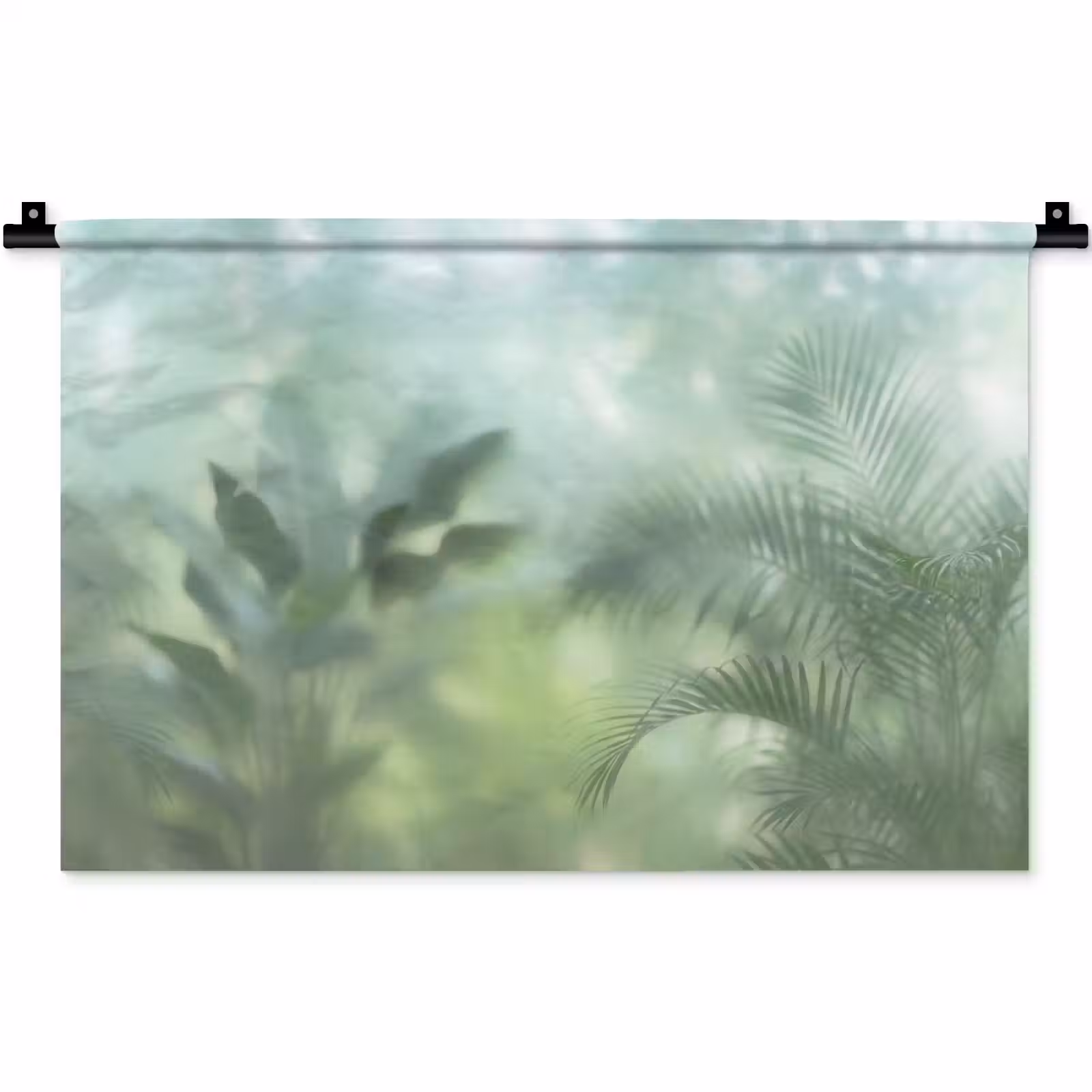 Wandkleed - Natuur - Vervaagd - Groen - Abstract - Modern — 1